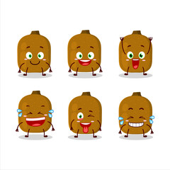 Cartoon character of kiwi with smile expression