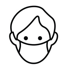 face mask icon vector new normal activity