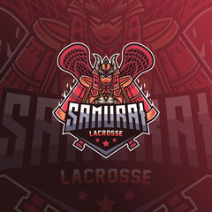 Samurai Mascot Logo Design Inspiration For Lacrosse club. Samurai mascot logo design