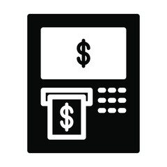 atm cash out icon vector