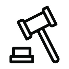 court hammer icon vector