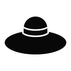 summer hat icon vector