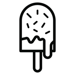 ice cream stick icon vector