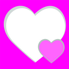 pink heart shape, for background, wallpaper, greeting cards on the theme of love or valentine