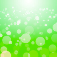 Blurred green abstract bokeh and sunshine for background