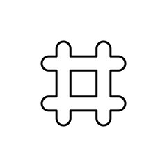 Hashtag icon vector. hashtag symbol