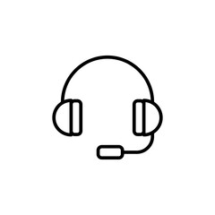 Headphone icon vector. Headset icon symbols