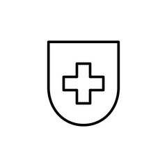 Health insurance icon vector. Insurance health document icon