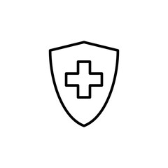 Health insurance icon vector. Insurance health document icon