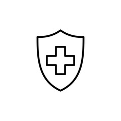 Health insurance icon vector. Insurance health document icon