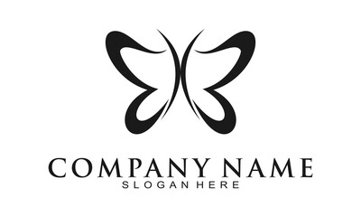 Butterfly illustration vector logo