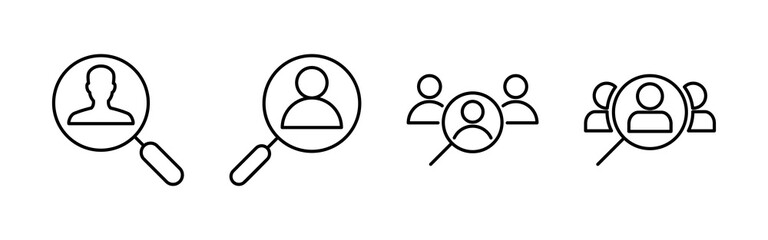 Hiring icon vector. Search job vacancy icon. Human resources concept. Recruitment