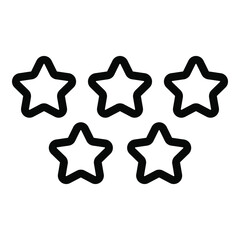 five stars icon vector