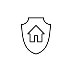 Fototapeta premium home insurance icon vector. home protection icon
