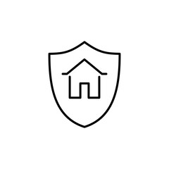 home insurance icon vector. home protection icon