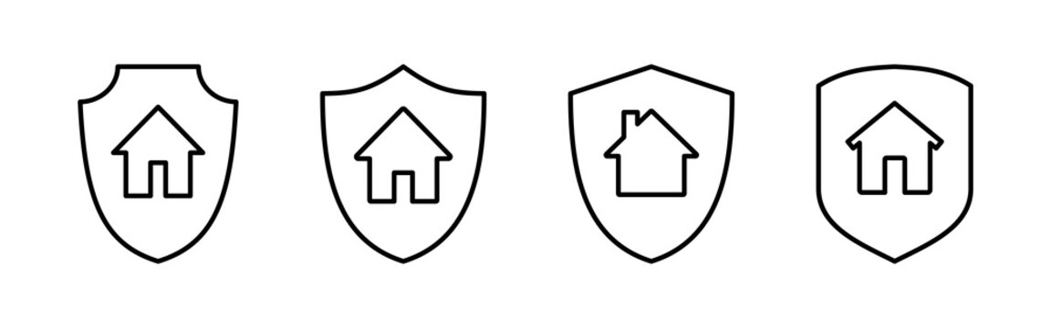 Home Insurance Icon Vector. Home Protection Icon