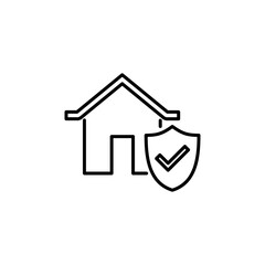 house insurance icon vector. house protection icon.