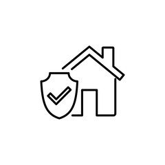 Fototapeta na wymiar house insurance icon vector. house protection icon.