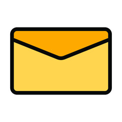 envelope icon, opened, message vector