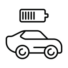 electric car, vehicle icon vector