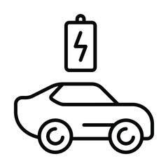 electric car, vehicle icon vector