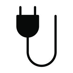 power plug icon, electricity, house interior vector
