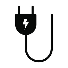 power plug icon, electricity, house interior vector