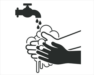 wash hands with tap water.