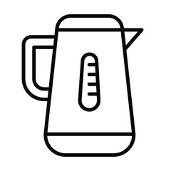electric kettle icon, kitchen utensil vector
