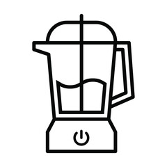 blender mixer icon, kitchen utensil interior vector