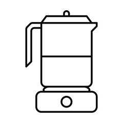 blender mixer icon, kitchen utensil interior vector