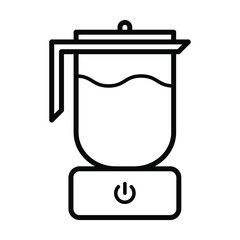 blender mixer icon, kitchen utensil interior vector