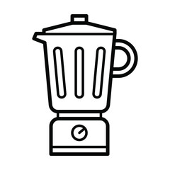 blender mixer icon, kitchen utensil interior vector