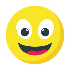 Fototapeta premium smiley face icon, emoticon, happy vector