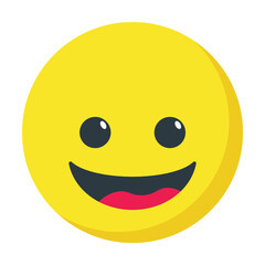 smiley face icon, emoticon, happy vector