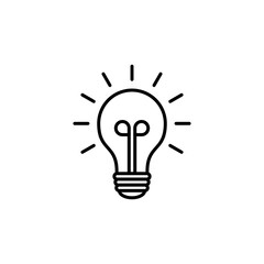 Lamp icon vector. Light bulb icon vector. idea symbol.