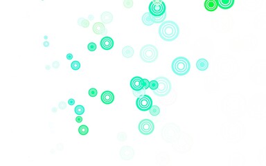 Light Green vector layout with circle shapes.