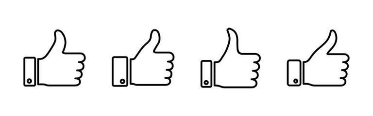 Like icon vector. Thumbs up icon vector. Hand like