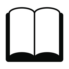 book opened icon, education vector