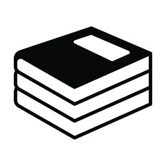 book stacked icon, education reading vector