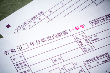 収支内訳書（白色申告・確定申告イメージ）