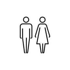 Man and woman icon vector. male and female symbol