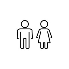 Man and woman icon vector. male and female symbol