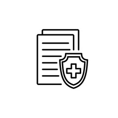 Medical insurance icon vector. health insurance icon