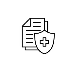 Medical insurance icon vector. health insurance icon