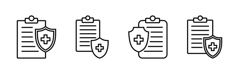 Medical insurance icon vector. health insurance icon
