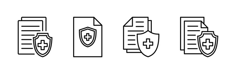 Medical insurance icon vector. health insurance icon