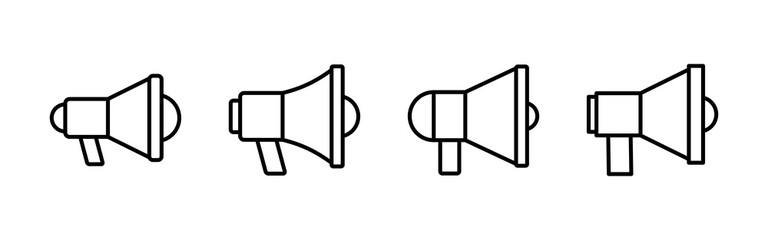 Megaphone icon vector. Loudspeaker icon vector.