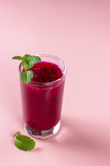 Red Dragon fruit juice in a glass