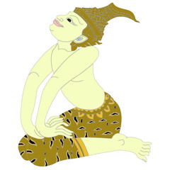 Hermit Datton or Thai Hermit exercise for
against generalized weakness. with a vector illustration.